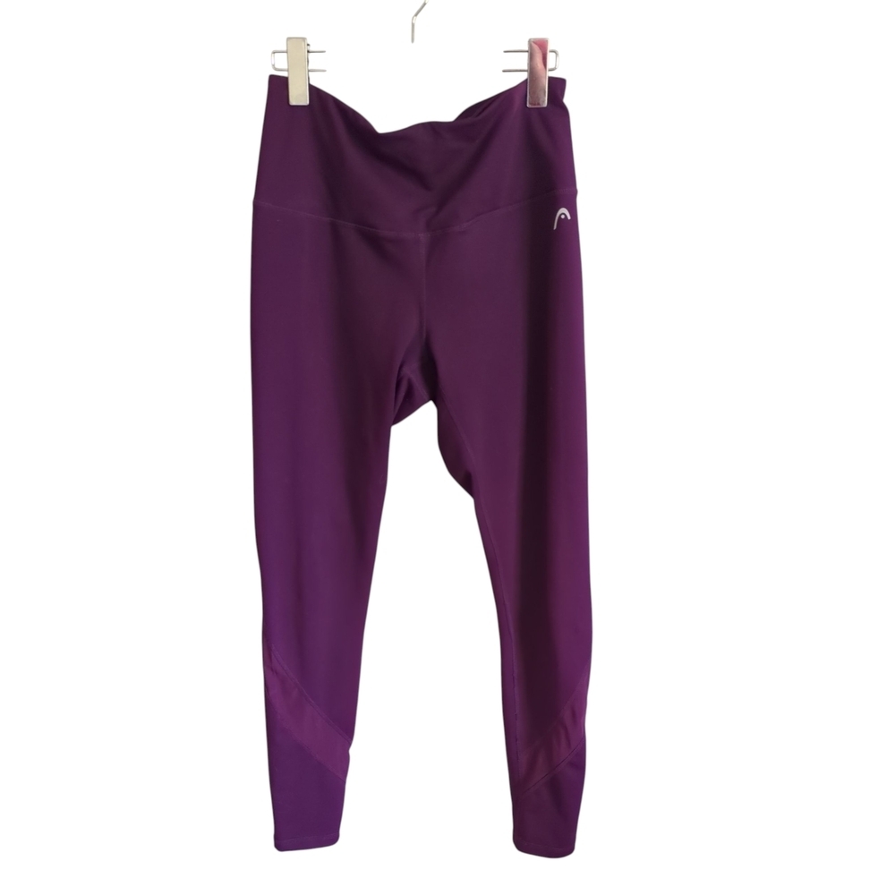 Head - Women's Longline Mesh Leggings Eggplant Purple Size Medium